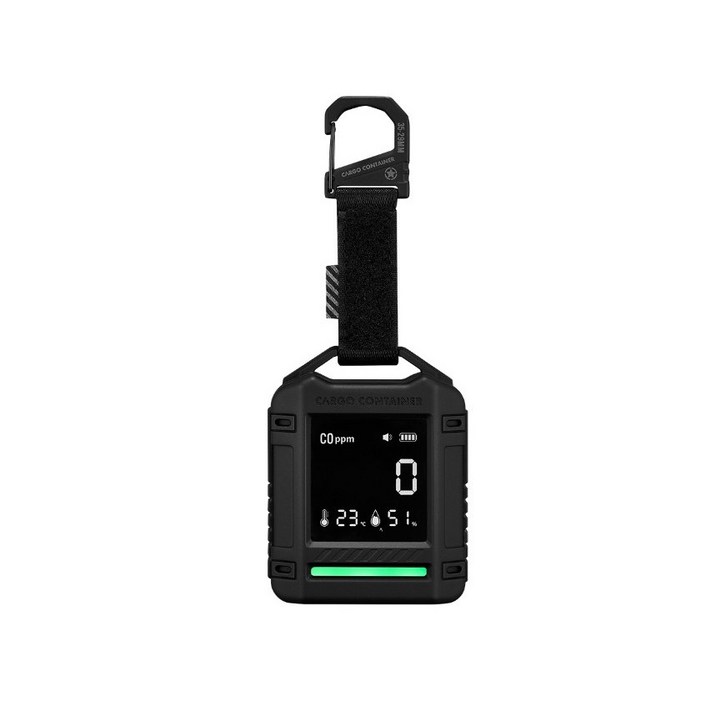 카고컨테이너 일산화탄소경보기 세이프 CO 디텍터, 블랙, 1개