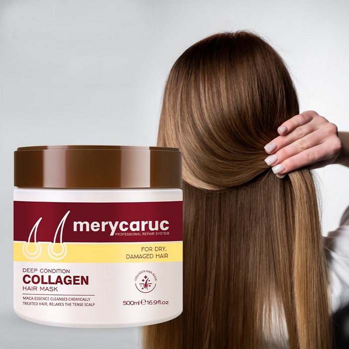 정품 단백질 콜라겐 헤어팩 500ml 미용실 전용 물미역헤어마스크 극손상 헤어 트리트먼트 (상표 merycaruc과 판매자 수연패션 꼭 확인하세요)