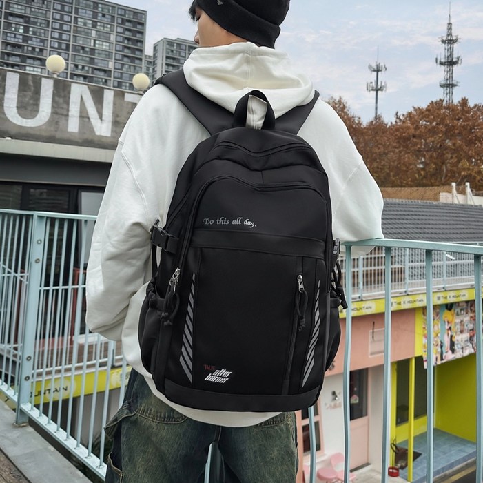 미소하루 캐주얼 남녀공용 튼튼한 대용량 방수 백팩 노트북 가방 여행용 백팩 중학생 책가방 학생가방 KLD2716