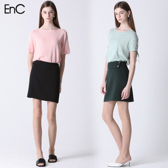 EnC 버튼포인트 H라인 스커트 택가격169000원