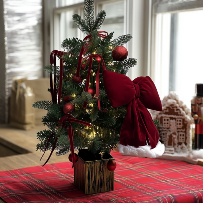 소곤 크리스마스 시그니처 벨벳 리본 미니트리 풀세트