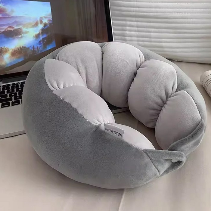 리빙톡톡 완두콩 똑딱이 수면 목베개 여행용 목쿠션