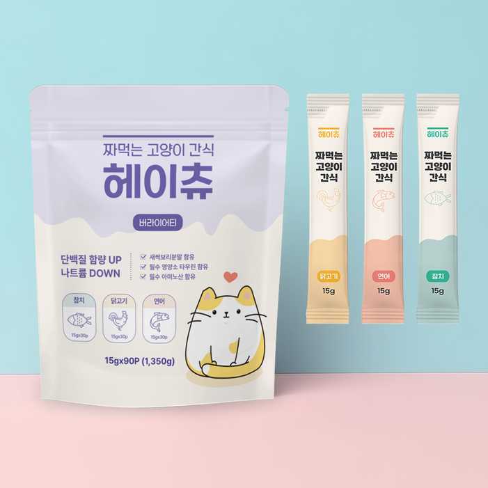 헤이츄 짜먹는 고양이간식 대용량 헤이츄 짜먹는 고양이간식 대용량