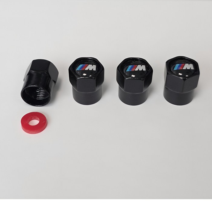 BMW M 타이어 에어캡 밸브캡  마개 4P 1세트 블랙