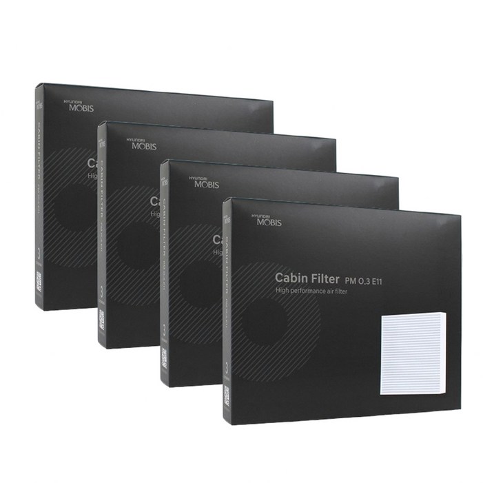 현대모비스 정품 프리미엄 에어컨필터 2년분 4개입 아반떼CN7 전용 2020년현재까지 11번