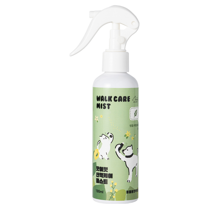 순식물성분 진드기 해충 방지 상처케어 강아지 고양이 보습 탈취 저자극 핏어펫 산책 케어 미스트, 190ml, 1개