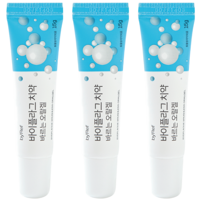 바이레프 바이플라그 치약 바르는 오랄겔 설채현, 3개, 15g