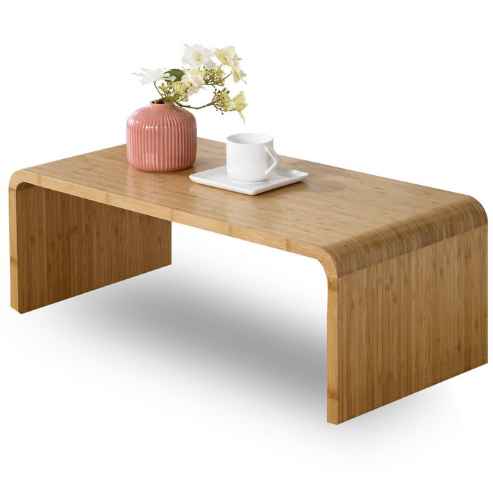 원목 좌식 라운드 거실테이블