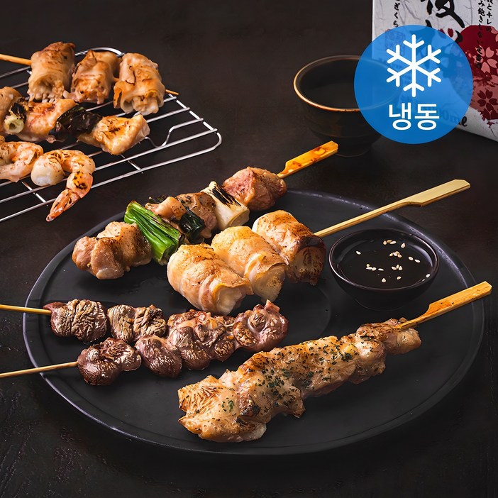 명품조선 모듬꼬치 8꼬치 380g 소스 50g 세트 냉동