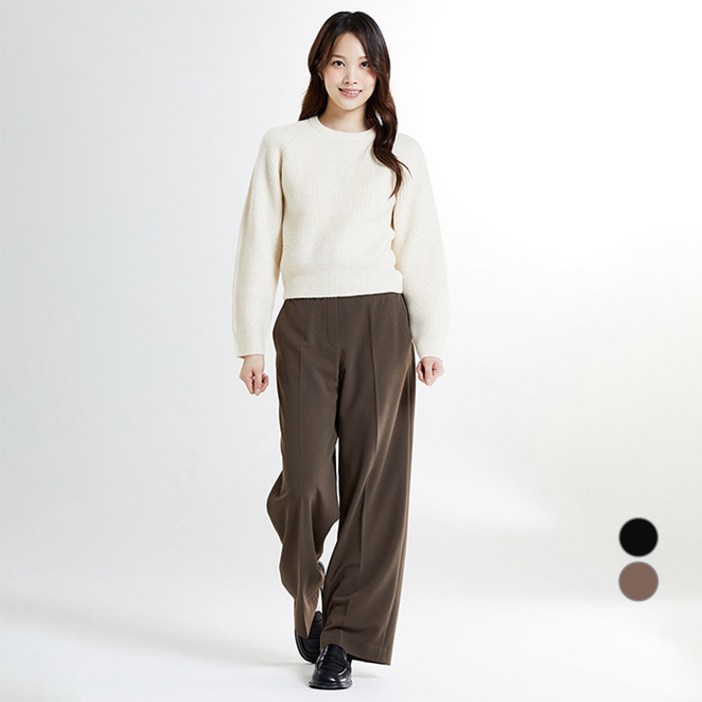 24FW 신상스파오 여성용 데일리지 풀밴딩 스트레치 와이드 팬츠 SPTAE49W01