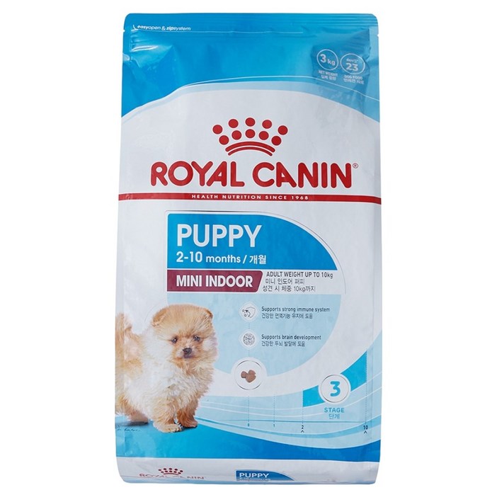 로얄캐닌 퍼피 미니 인도어 사료, 닭+오리, 3kg, 1개