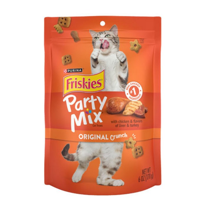 프리스키 파티믹스 오리지날 고양이 간식, 오리지날리얼치킨  간  칠면조 혼합맛, 170g, 1개