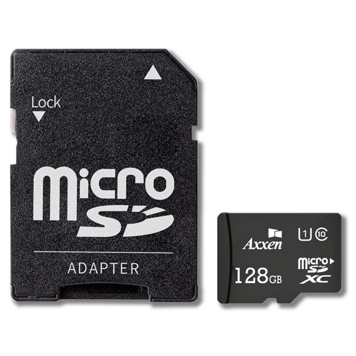 액센 프리미엄 마이크로 SD카드 어댑터 세트 MSD22, 128GB, 1개