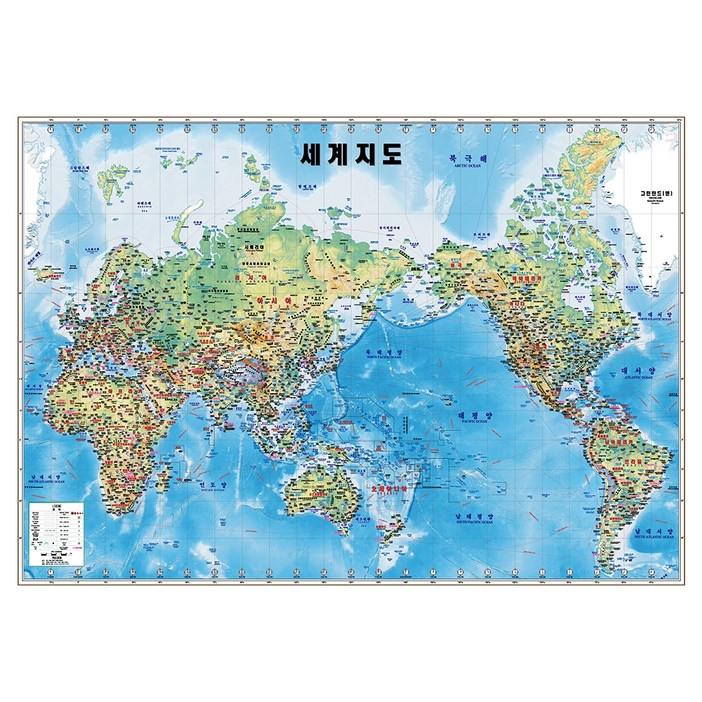지도닷컴 세계지도 지세 지리 지도 코팅형 110 x 78 cm 대한민국 전도 지도닷컴 세계지도 지세 지리 지도 코팅형 110 x 78 cm 대한민국 전도