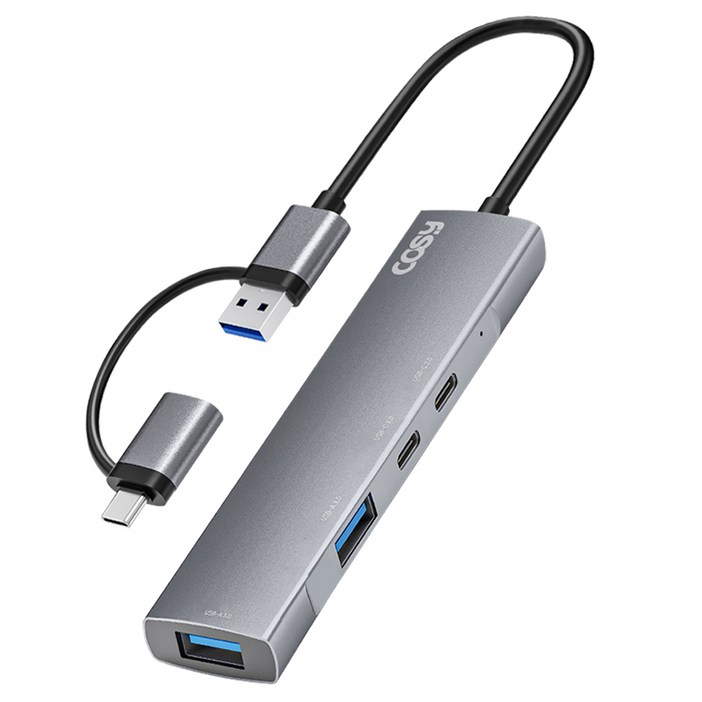 코시 4포트 USB 3.0 멀티허브 UH4096CA, 그레이, 1개 코시 4포트 USB 3.0 멀티허브 UH4096CA, 그레이, 1개