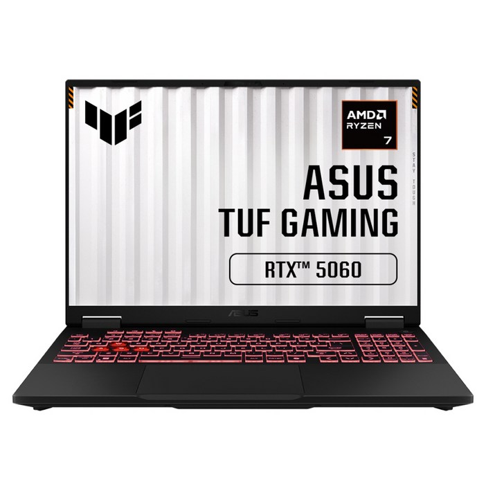 에이수스 2025 TUF 게이밍 노트북 A16 라이젠7 260 지포스 RTX 5060, JaegerGray, 512GB, 16GB, Free DOS, FA608UM-RV042