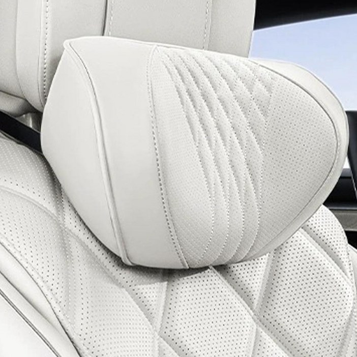 크로니클 토뷸라 프리미엄 차량용 목쿠션, 디얼 화이트, 1개