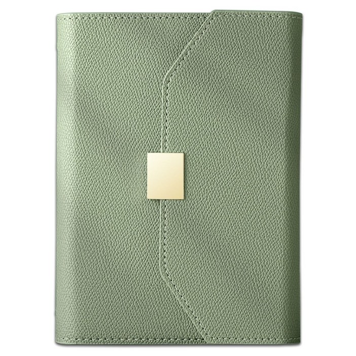 코히모 가죽 6공 바인더 오거나이저 업무용 만년 다이어리 5W0459, 그린, 1개