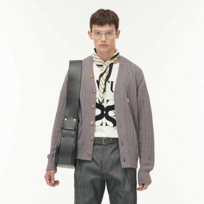 세터 남녀공용 파로 오버 사이즈 부클 가디건 SA233MKC03