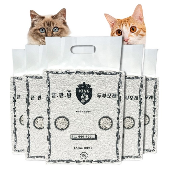 끝판왕 두부모래, 오리지널, 5개, 10L