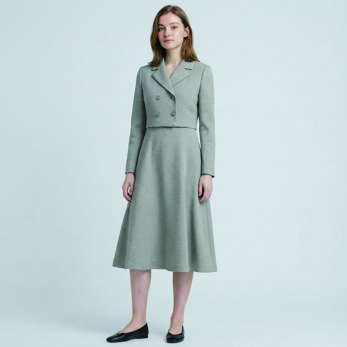 올리브데올리브 여성용 크롭더블A라인 원피스