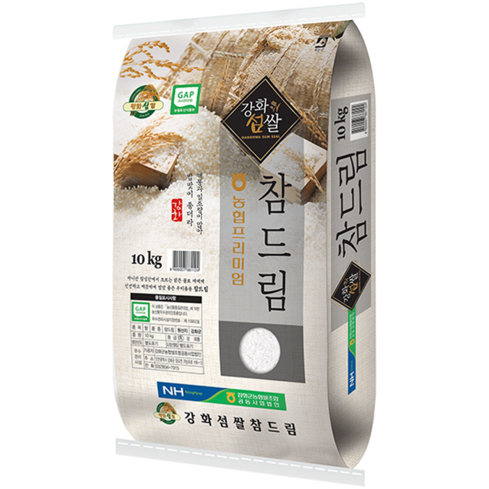 강화군농협 강화섬쌀 GAP 인증 참드림 백미, 10kg, 1개