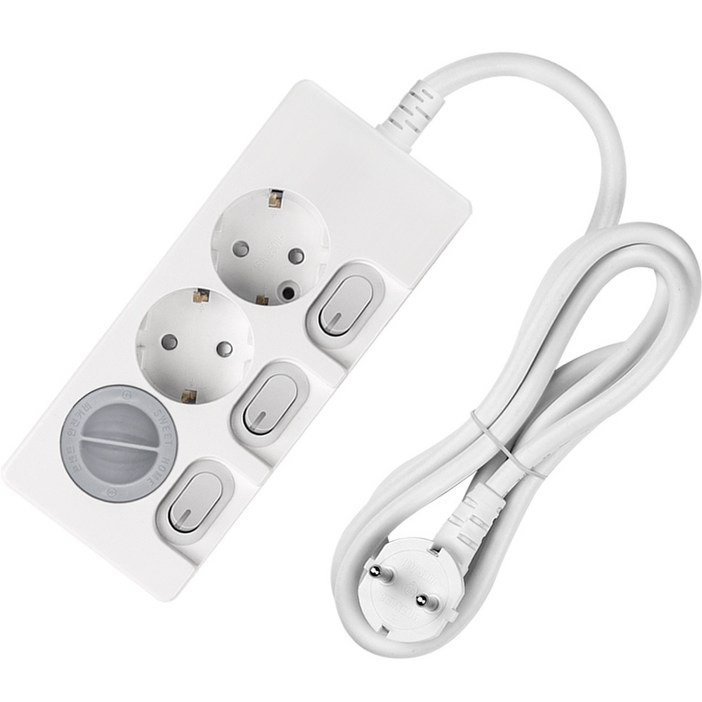 스윗홈 국내생산 개별스위치 절전형 멀티탭 3구+안전커버 1p, 1.5m, 혼합색상, 1세트