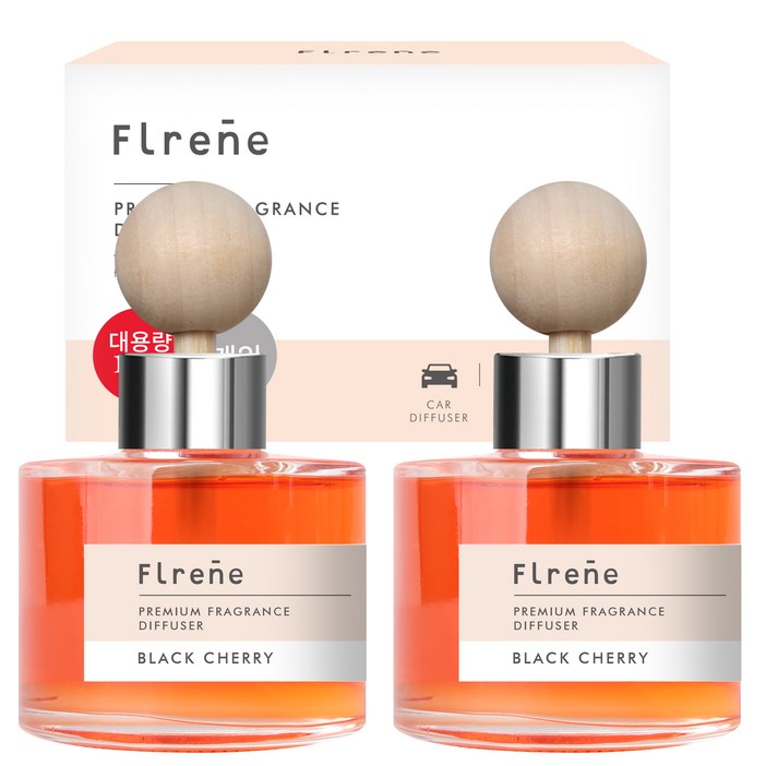 플렌느 프리미엄 차량용 디퓨저 120ml 본품, 블랙체리, 2개 플렌느 프리미엄 차량용 디퓨저 120ml 본품, 블랙체리, 2개