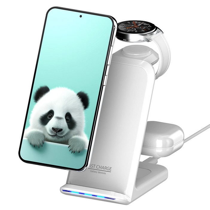 제이원 3in1 휴대폰 블루투스 이어폰 갤럭시워치 멀티 고속 무선 충전 스탠드 23W