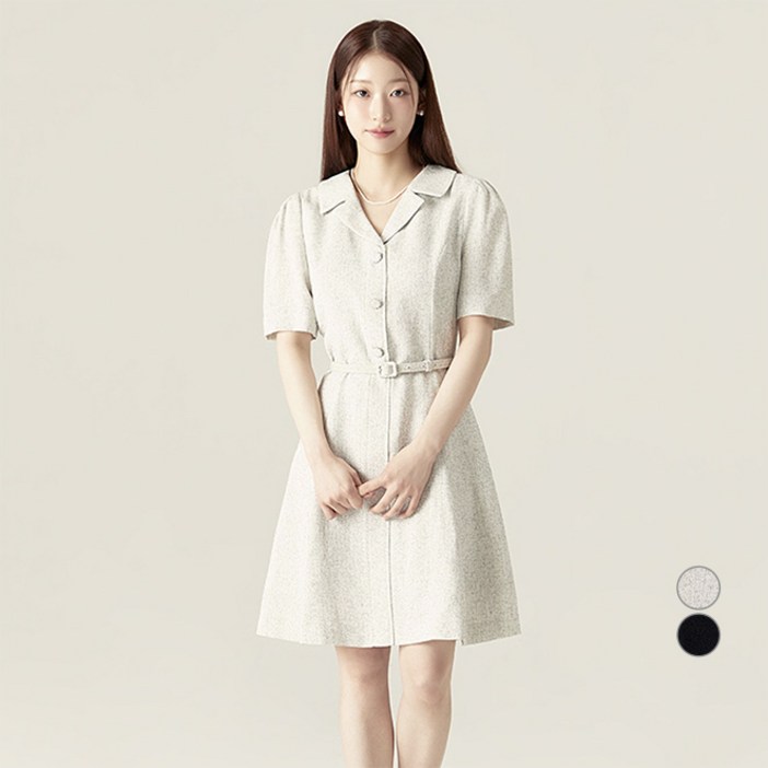 로엠 여성용 트위드 자켓형 미니 원피스