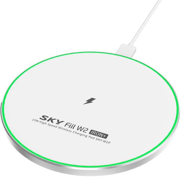 스카이 필 W2 아이언 플러스 고속 무선충전기 패드 SKY-W2P 15W