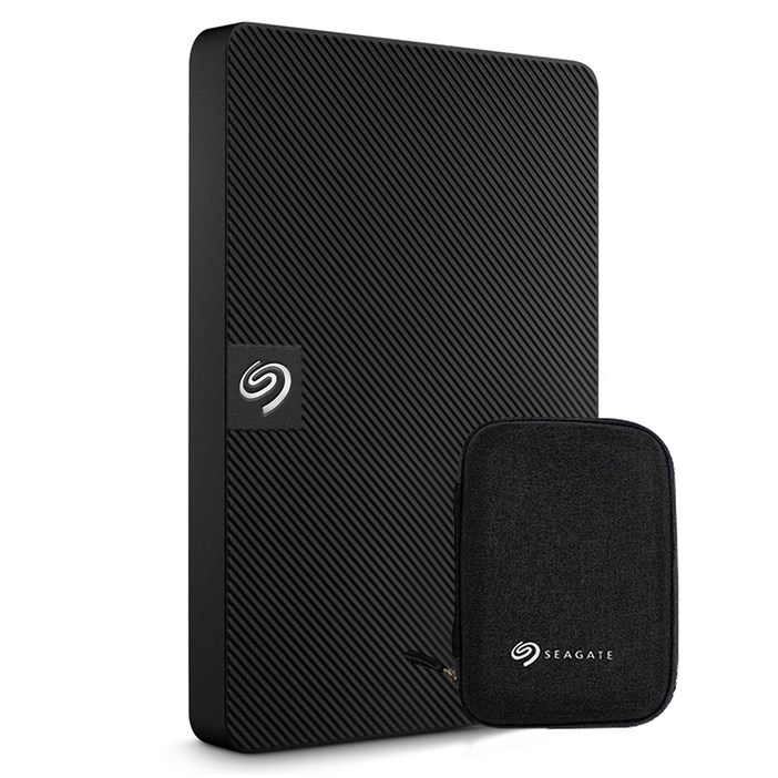 씨게이트 외장하드 Expansion 1TB STKM1000400데이터복구파우치, 1TB, 블랙