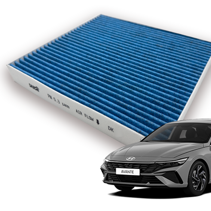 다보니 PM0.3 블루 활성탄 자동차 에어컨 필터 아반떼AD 하이브리드