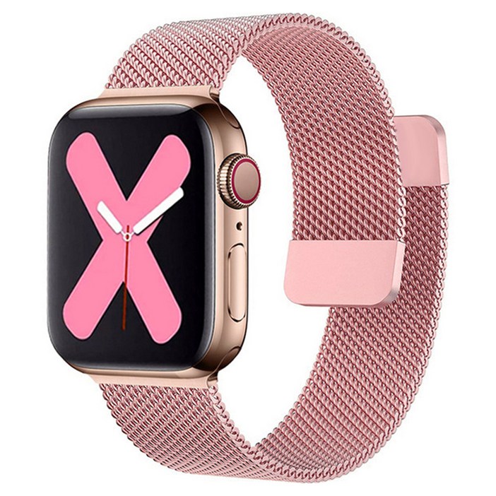 모조리 애플워치 호환 밀레니즈 마그네틱 스트랩, 로즈핑크, 1개