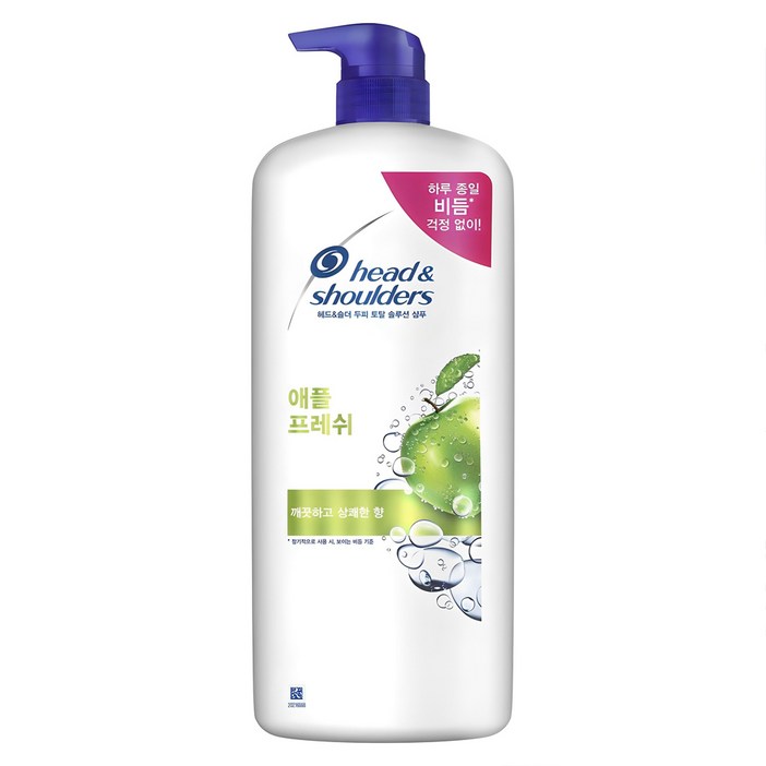 헤드앤숄더 애플 프레쉬 두피 샴푸 깨끗하고 상쾌한 향, 1.2L, 1개