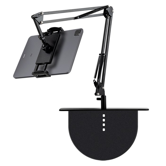아이몰 논슬립 태블릿 핸드폰 히든 만능 침대 거치대, 단일상품, 블랙
