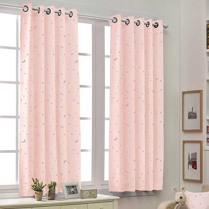 더자리 아일렛 트윙클 암막 커튼