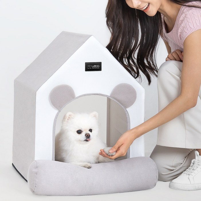 레토 사계절 반려동물 쿠션하우스, 그레이, 1개