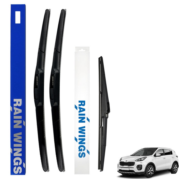 레인윙스 하이브리드 RV  SUV 차량 전면후면 와이퍼 세트