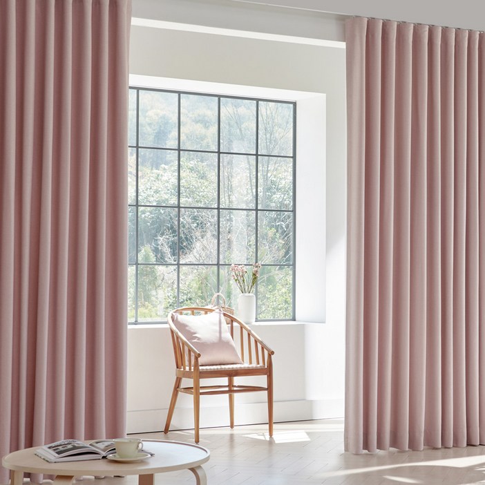 양면 리얼 형상기억 암막 커튼 핀형 2p