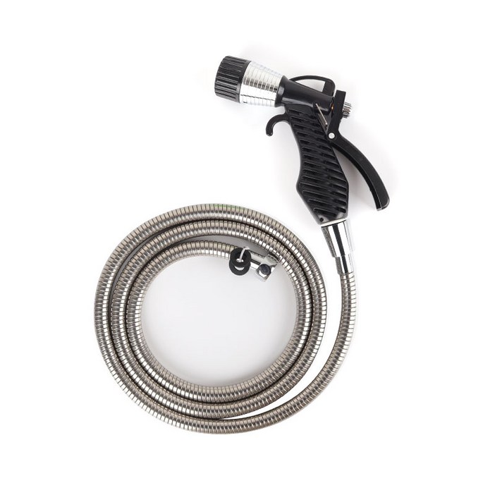 리빙홈데코 스프레이건 고급 메탈 호스 2m 세트, 1세트