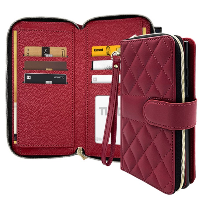 까미또 강튼 레브린 지퍼 월렛 다이어리 휴대폰 케이스