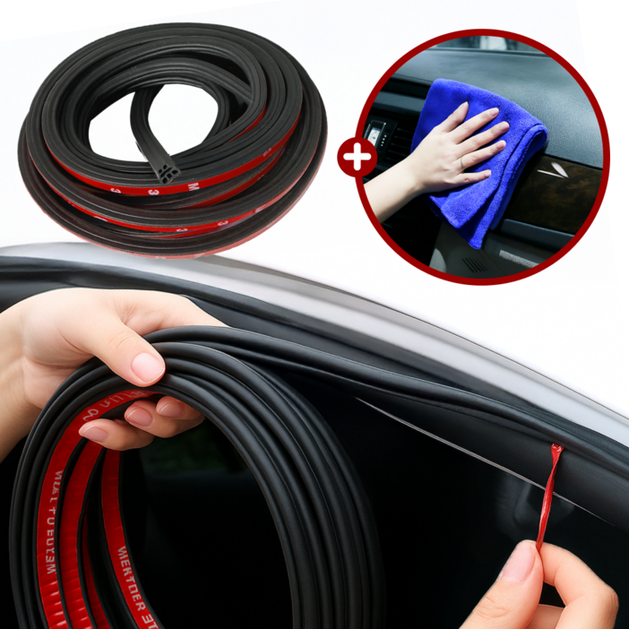 문틈가드 철통같은 풍절음 소음 차단 자동차 고무 몰딩 도어가드 본넷 트렁크 윈드키퍼, 1개, 블랙