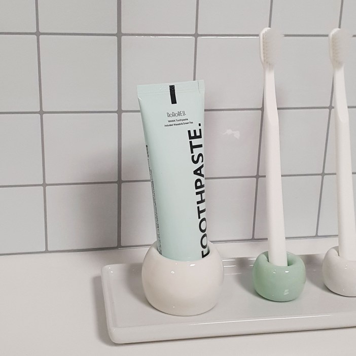 공간에 더하다 도자기 스탠드 치약꽂이