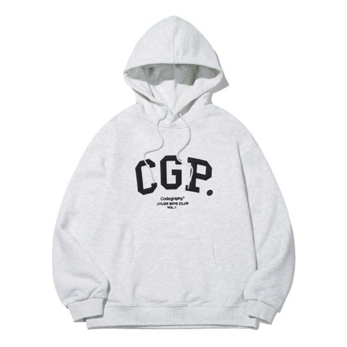 기모 Ver. 코드그라피 CGP 아치 로고 후드티라이트그레이 177393