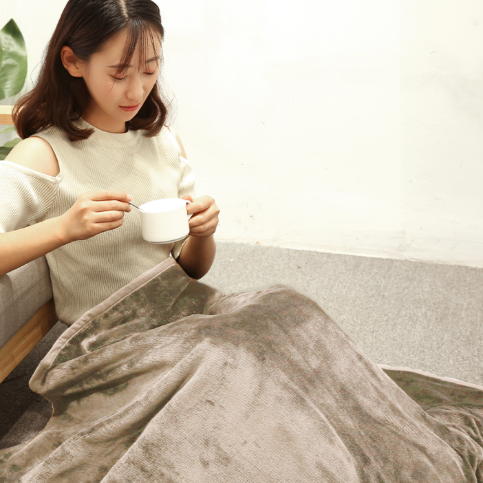 RichMagic 양면 극세사 전기요 온도조절 타이머 기능물세탁 플란넬 전기담요 가정용 전기장판 전기매트 130180cm, 베이지, 130180cm