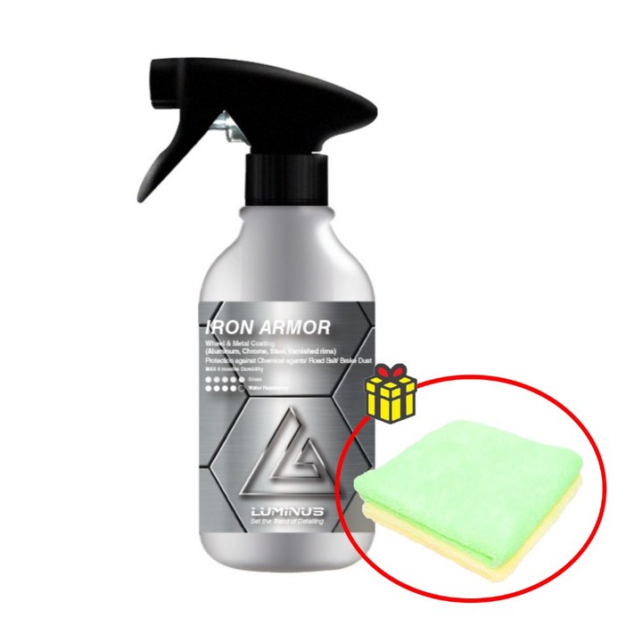 루미너스 아이언아머 휠 메탈 알루미늄 알로이 금속코팅제 금속보호제 300ml타월