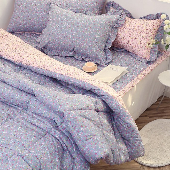 쉐리잔꽃 30수 광목면100 차렵이불, 싱글S퀸Q