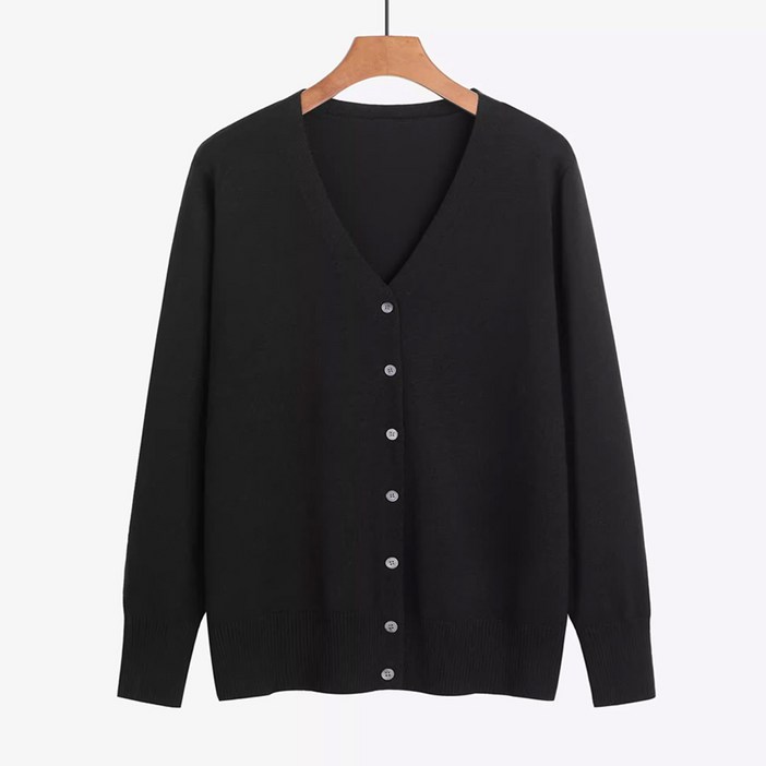 시크벤 여성 스판 브이넥 니트 가디건 4488