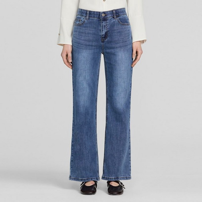 쉬즈미스 인밴딩 워싱 와이드 데님 팬츠 SSMSLP12060